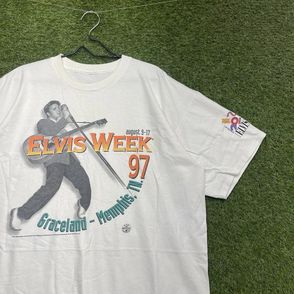 Vintage 1997 Elvis Week Shirt Mens 2XL Graceland Memphis Tennessee Single Stitch